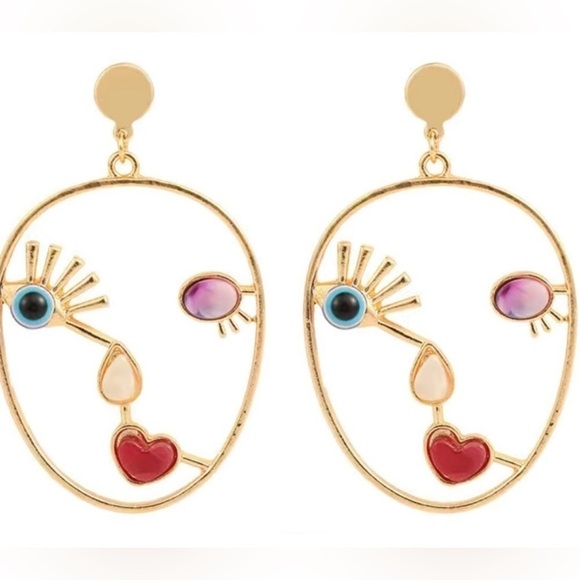 Fashion Nova Face Your Fears Abstract Earrings - Picture 3 of 14